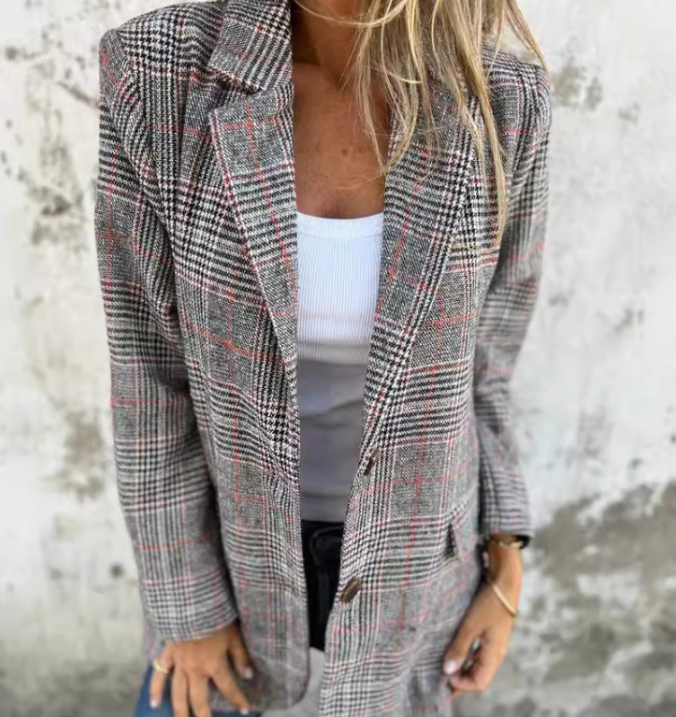 Zadens | Karo-Mantel für Frauen – Lässiger Look mit Stil