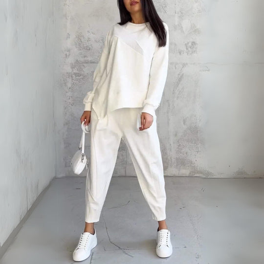 Anniva | Bequemes Zweiteiliges Set - Rundhalsausschnitt & Stil