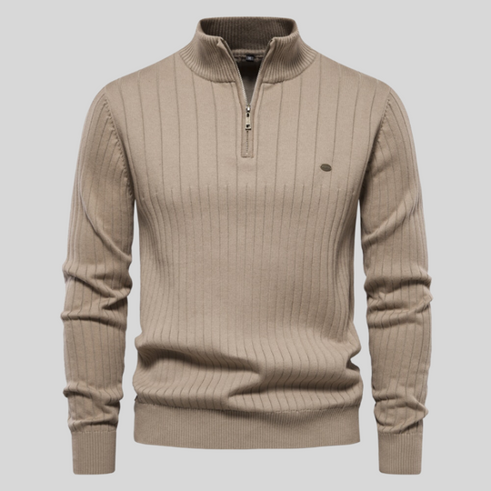 Alres | Muscle Fit Rippenpullover – Lässig und Stylisch für Männer