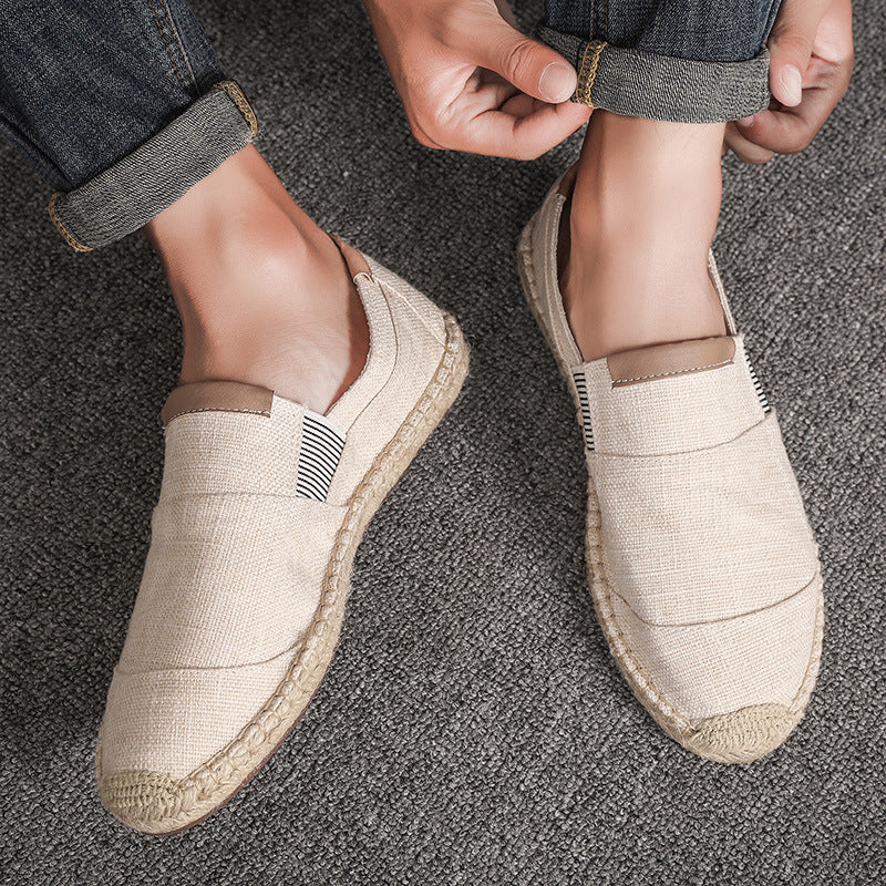 Besdian | Handgefertigte Leinwandstroh-Loafers – Stilvoll und bequem für jeden Anlass