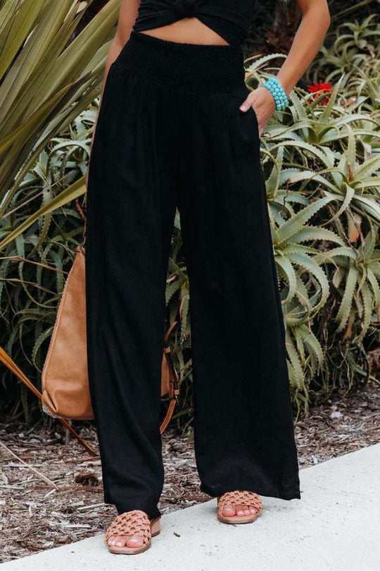 Midio | Hochtaillierte Damenhose aus Baumwolle und Leinen - Bequemer & Stilvoller Look