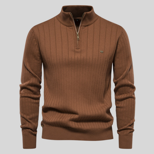 Alres | Muscle Fit Rippenpullover – Lässig und Stylisch für Männer