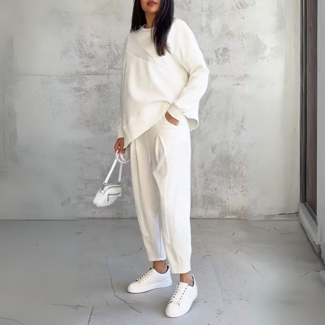 Anniva | Bequemes Zweiteiliges Set - Rundhalsausschnitt & Stil
