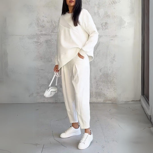 Anniva | Bequemes Zweiteiliges Set - Rundhalsausschnitt & Stil