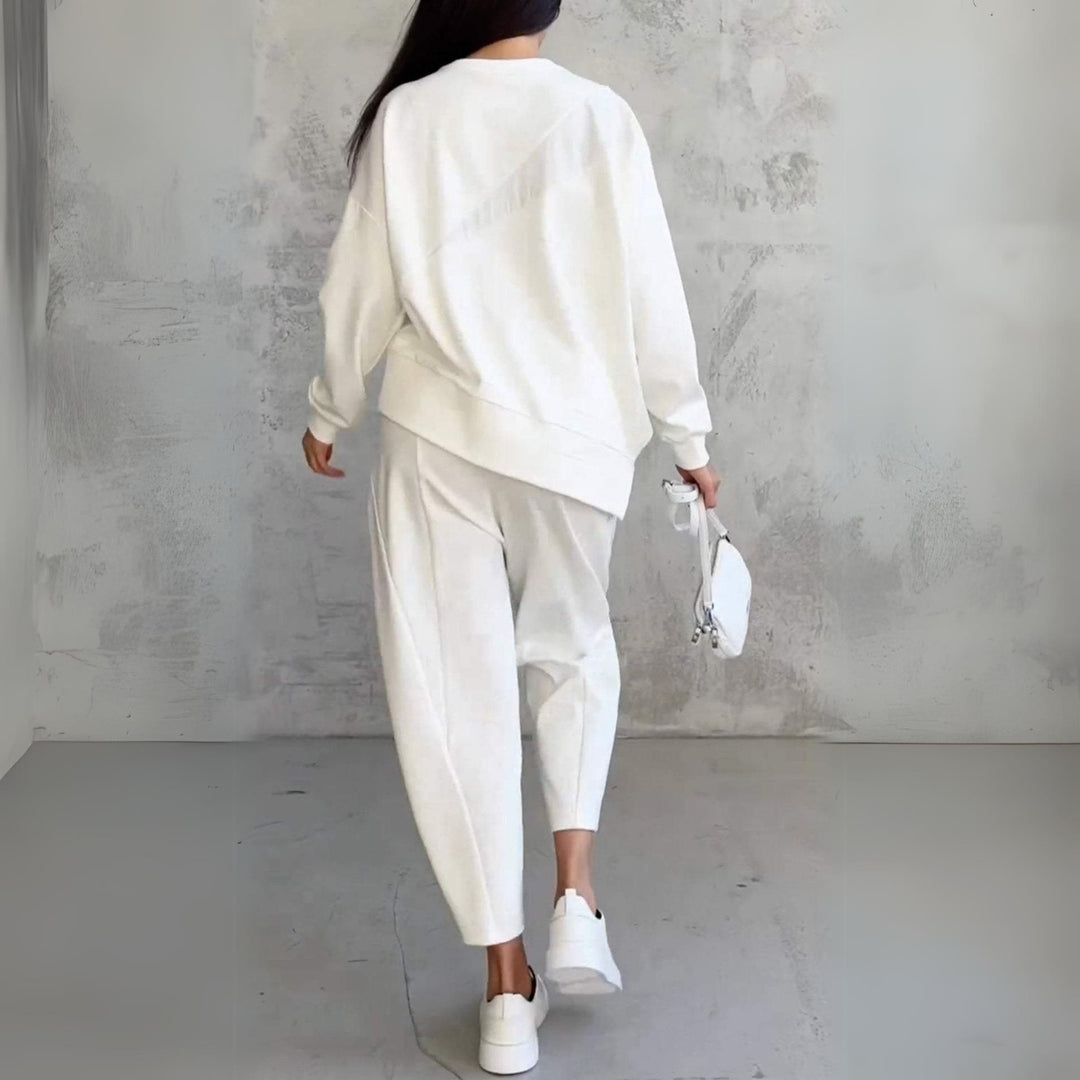 Anniva | Bequemes Zweiteiliges Set - Rundhalsausschnitt & Stil