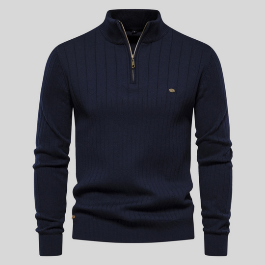 Alres | Muscle Fit Rippenpullover – Lässig und Stylisch für Männer