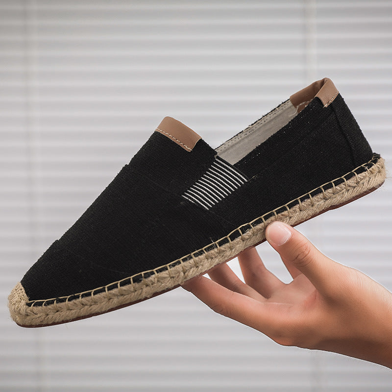 Besdian | Handgefertigte Leinwandstroh-Loafers – Stilvoll und bequem für jeden Anlass
