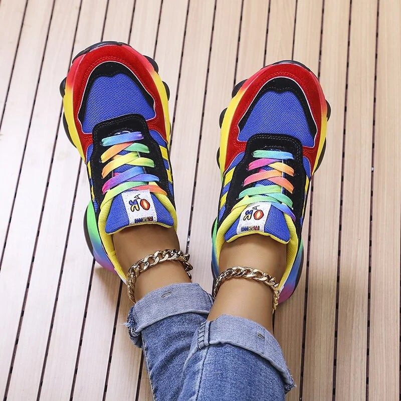 Cazela | Bunte Plateau-Sneaker - Stylisch & Komfortabel