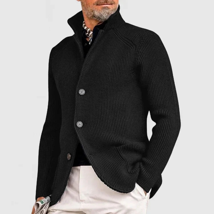 Kendu | Herrenjacke mit elegantem Revers und gestrickter Tasche