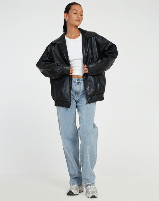 Vivalde | Lockere Lederjacke – Moderner Stil für Frauen