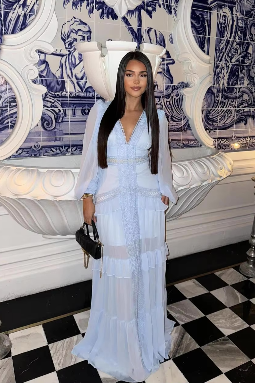 Chiara | Amy Langarm-Maxi-Kleid – Elegante Damenmode für jede Saison