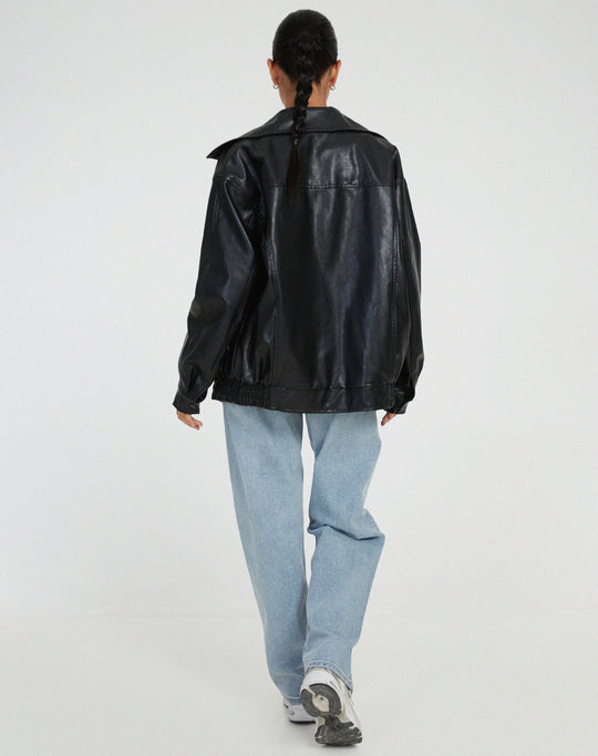 Vivalde | Lockere Lederjacke – Moderner Stil für Frauen