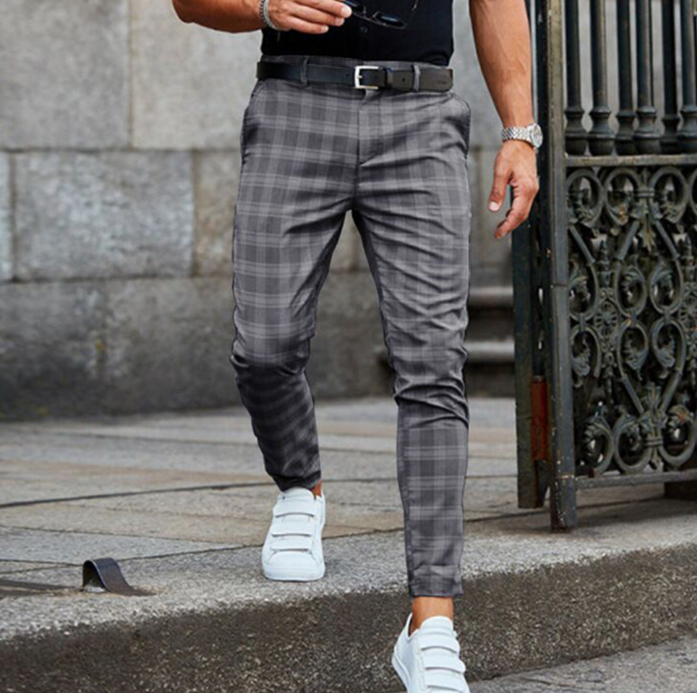 Luned | Stilvolle Karierte Hose für Männer – Moderne Slim-Fit Hose