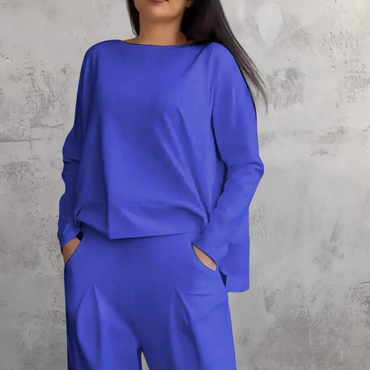 Anniva | Bequemes Zweiteiliges Set - Rundhalsausschnitt & Stil