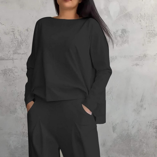 Anniva | Bequemes Zweiteiliges Set - Rundhalsausschnitt & Stil
