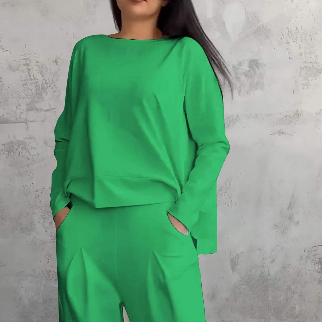 Anniva | Bequemes Zweiteiliges Set - Rundhalsausschnitt & Stil