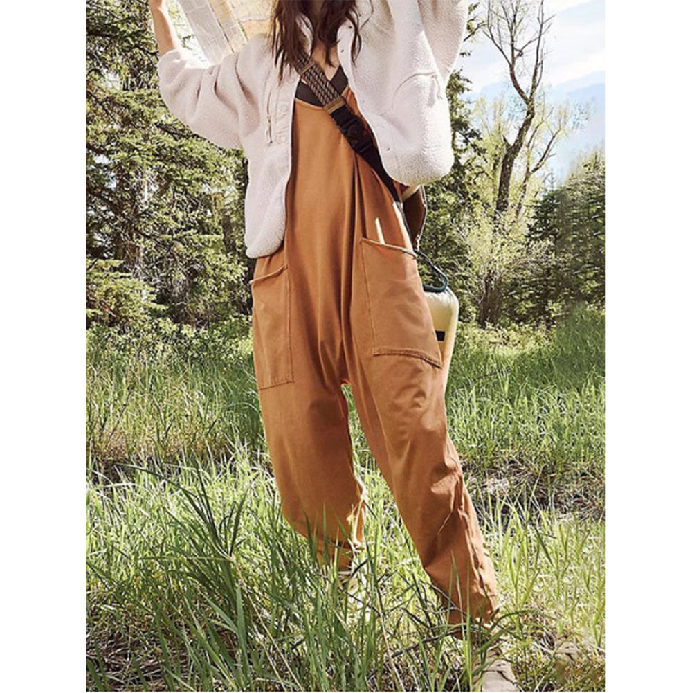 Julia | Weites Bein Jumpsuit mit Taschen – Bequem und Stilvoll