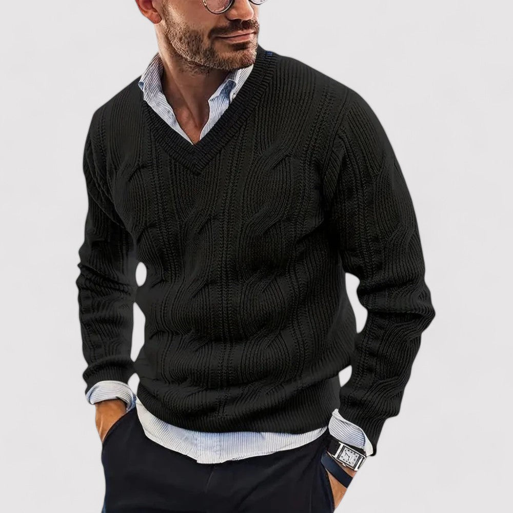 Ancene | Langer Strickpullover – Warm und Stilvoll für Kühle Tage