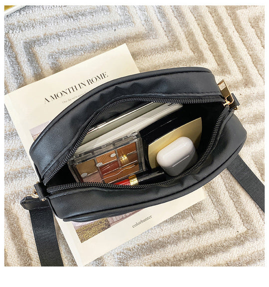 Kuchen | Kleine Umhängetasche für Frauen – Modische PU-Ledertasche mit verstellbarem Riemen