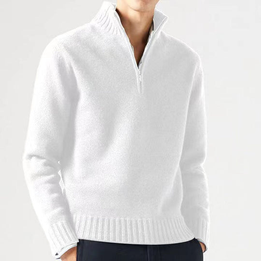 Cendere | Herrenpullover mit Reverskragen und Zipper – Klassisch & Bequem für jeden Anlass