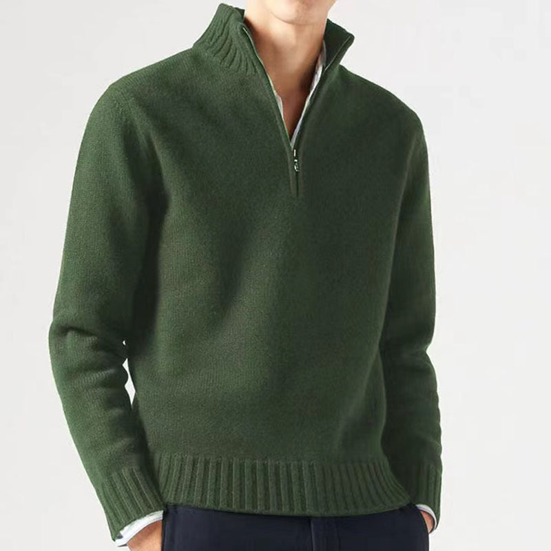 Cendere | Herrenpullover mit Reverskragen und Zipper – Klassisch & Bequem für jeden Anlass