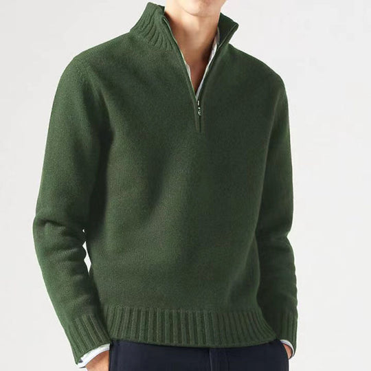 Cendere | Herrenpullover mit Reverskragen und Zipper – Klassisch & Bequem für jeden Anlass