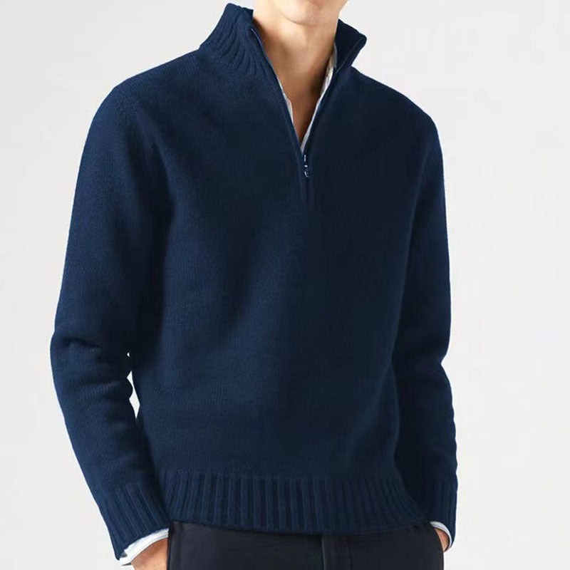 Cendere | Herrenpullover mit Reverskragen und Zipper – Klassisch & Bequem für jeden Anlass