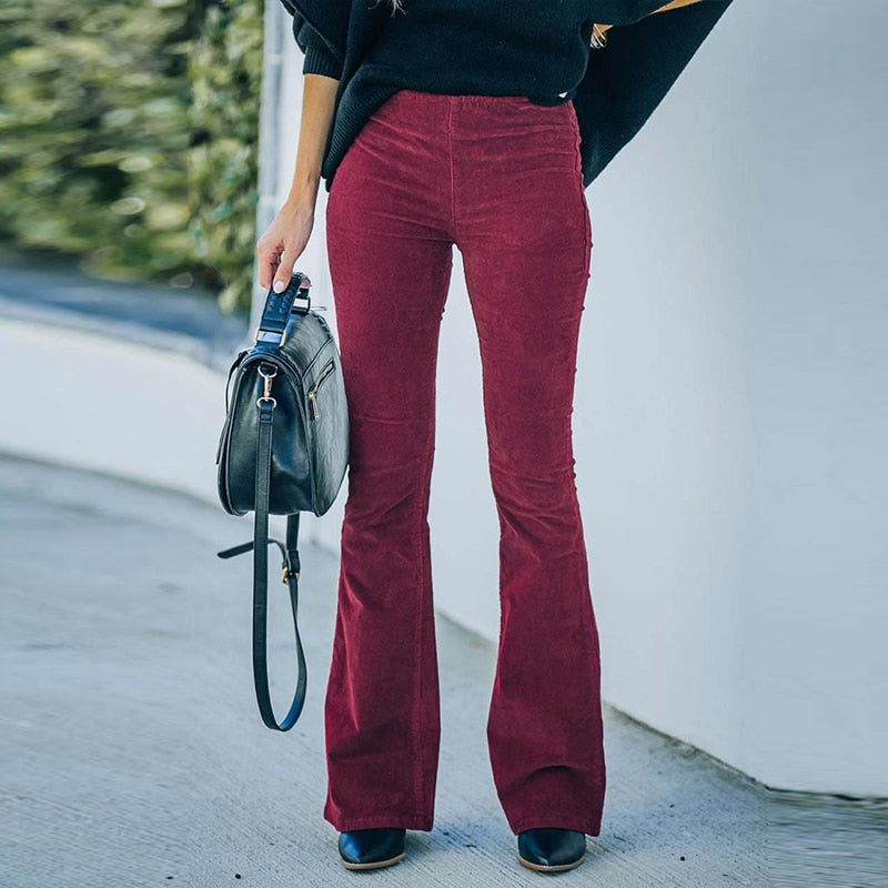 Valerie | Bequeme, Dehnbare Lange Cordhosen – Stil und Komfort vereint