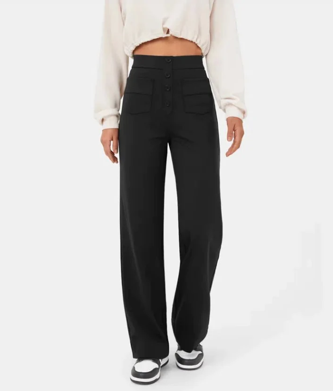 Elisa | Elastische Casual-Hose mit hoher Taille – Stil und Komfort vereint