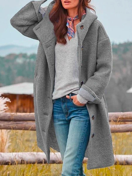 Angelave | Komfortables Maxi-Cape mit Kapuze – Für elegante Outfits