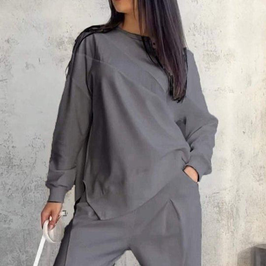 Anniva | Bequemes Zweiteiliges Set - Rundhalsausschnitt & Stil