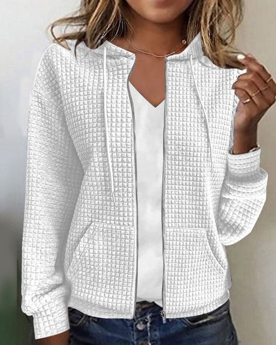 Casova | Moderne Strickjacke – Stilvolles Blockmuster für jede Gelegenheit